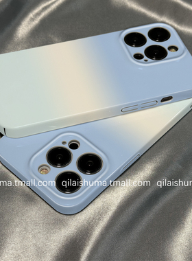 柒莱菲林壳适用于华为pura80/70pro+手机壳新款mate60/50男女40夏日清新蓝色渐变硬nova14/13/12防摔11软10套