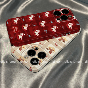 柒莱菲林壳适用于iqooneo11/10/9pro手机壳新款8/7硅胶6/5se韩风红色格纹木马iqoo15/13软套12男女11防摔10硬