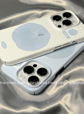 柒莱菲林壳适用于苹果17/16promax手机壳新款iPhone15/14夏日趣味蓝色苹果13防摔12硬11保护套xs硅胶xr男女软