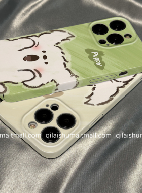 柒莱菲林壳适用于iqooneo10/9/8pro手机壳neo7/6se新款5/3硬卡通绿色惊讶小狗iqoo12/11男女10防摔9硅胶8软套