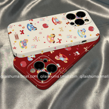 柒莱菲林壳适用于小米17/15pro手机壳新款14ultra新年蝴蝶结小木马年12红米note13女k90防摔k80k70硬60套50软