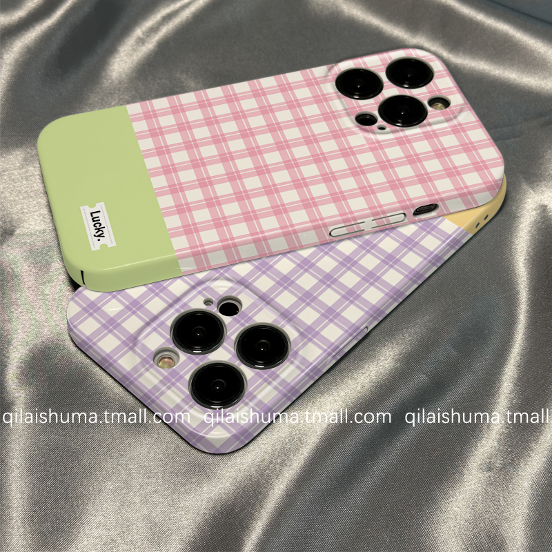 适用于oppo系列手机壳格纹菲林