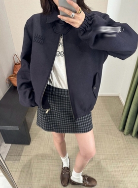 【YYIN】千金气质Cay*毛呢A字裙miu系假两件防走光迷你半裙/裙裤