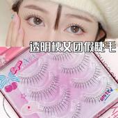 懒人女团假睫毛自然一片式 透明梗整条漫画仙子芭比新手素颜眼睫毛