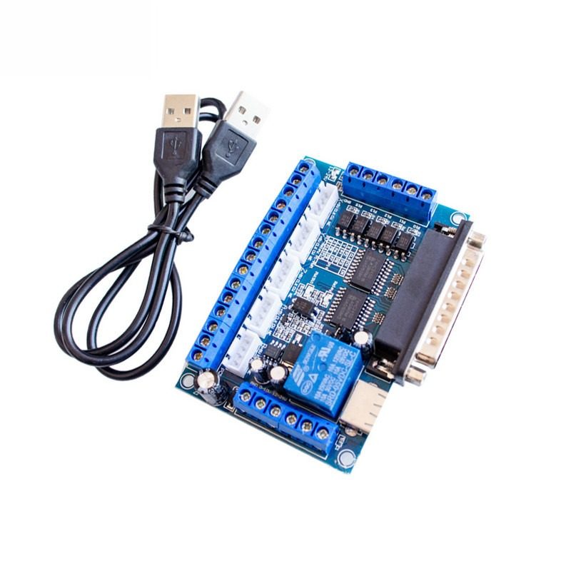 MACH3 雕刻机 cnc 5轴步进电机驱动器接口控制板 带光耦隔离N132