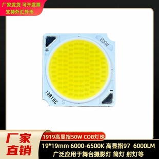 高亮1919正白50W COB灯珠6000-6500K舞台灯筒灯射灯光源97高显指