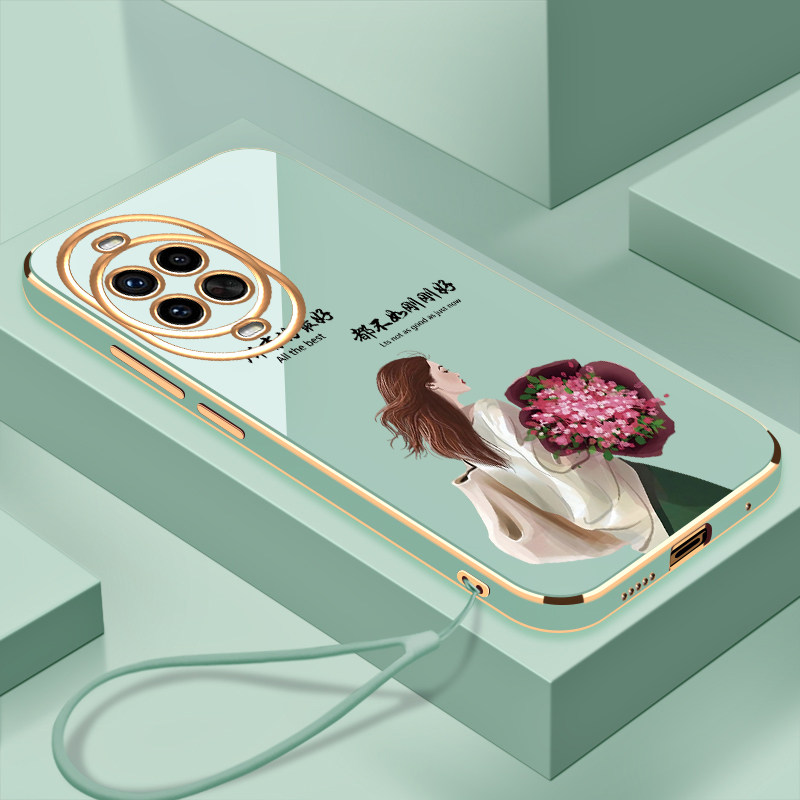 适用于电镀生活是自己的华为nova14pro手机壳电镀软壳全包镜头防摔时尚潮流男女款新品保护套外壳硅胶个性