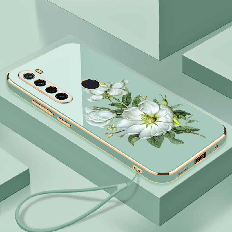 电镀茉莉花小米红米Note8手机壳全包镜头Note8Pro硅胶防摔Note9Pro个性简约Redmi时尚创意软壳保护套外壳