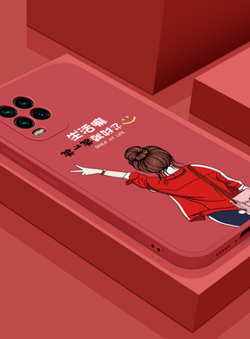 小米10青春版手机壳软壳液态硅胶全包防摔女款lite米10青春版硅胶个性创意直边黑色红色保护套外壳