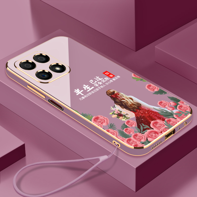 荣耀X30i手机壳红裙学会沉默