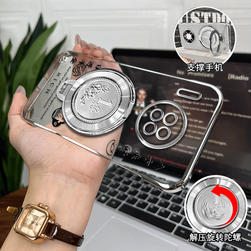 适用华为mate30手机壳电镀无边框八方来财个性创意高级感MATE30PRO轻薄简约透气防摔3E0PRO新款保护套