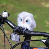 山地自行车公仔猫头鹰创意个性 饰 男公路车可爱玩偶骑行车把配件装