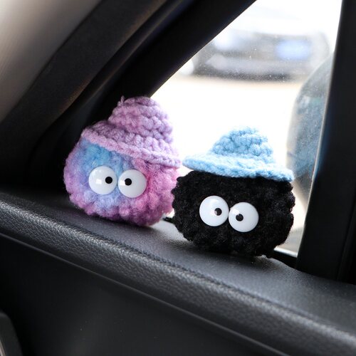 可爱精灵小煤球毛绒公仔