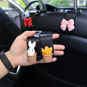 汽车小兔子挂钩创意可爱座椅卡通后排挂勾多功能置物车载内饰用品