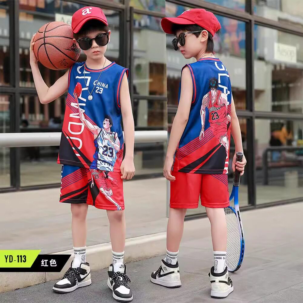 男女童运动球衣小学生篮球服速干套装训练灌篮高手六一表演服冰丝