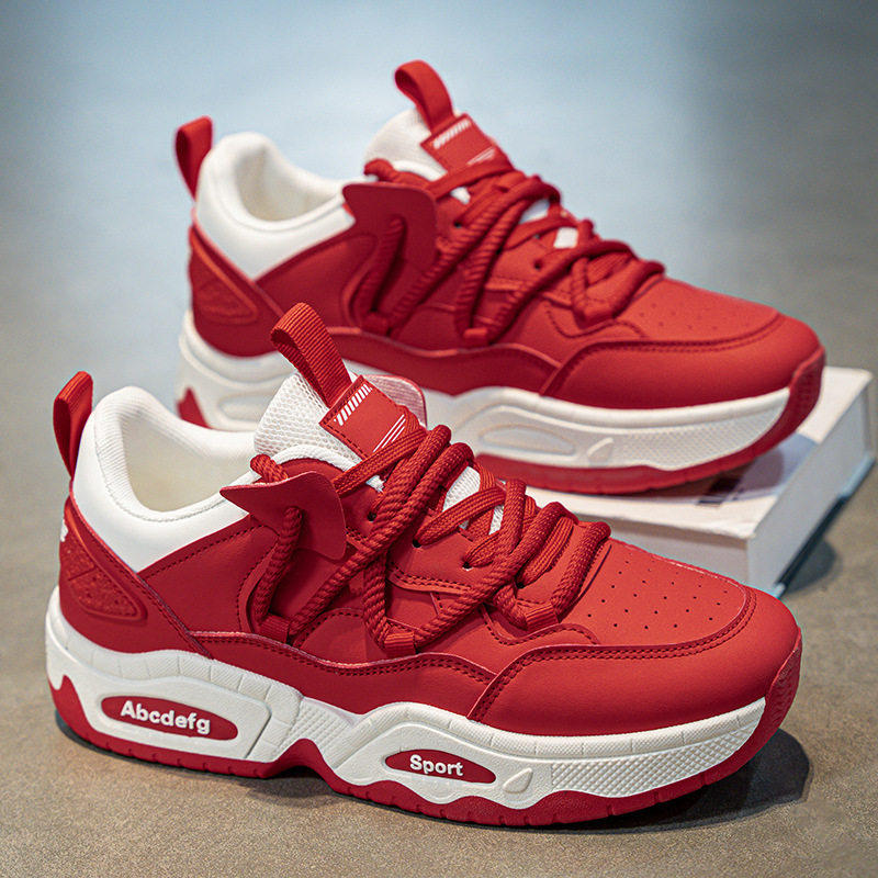 福建晋江帕拉鞋男款男鞋2026冬马年本命年红色休闲板鞋青少年