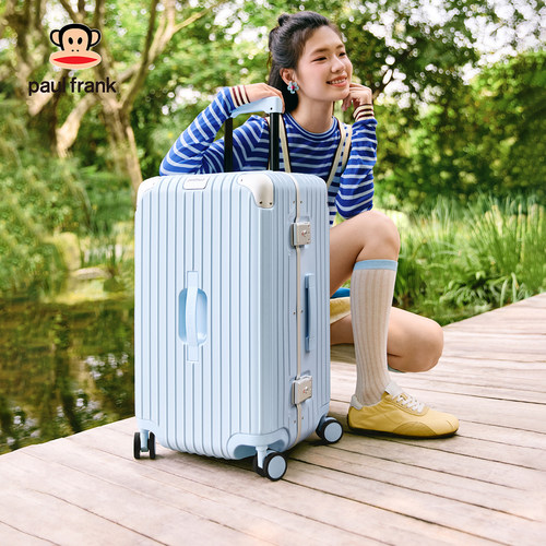 大嘴猴纯PC材质大容量铝框旅行箱