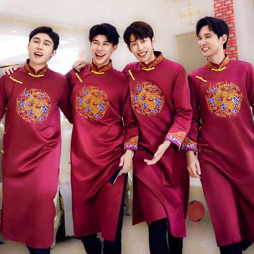 中式兄弟团衣服秀禾唐装姣娴珺主