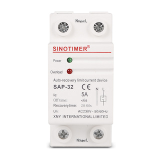 220V SAP 单相自复式 智能限电流保护器延时自动复位家用保护器