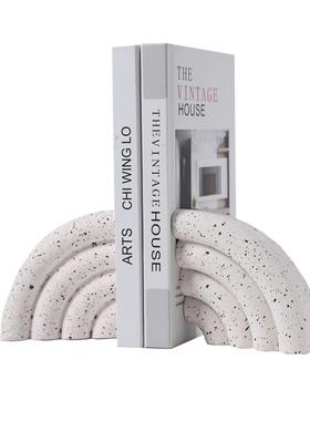 简约现代创意扇形树脂层叠书档书靠样板间客厅书办公桌面软装饰品