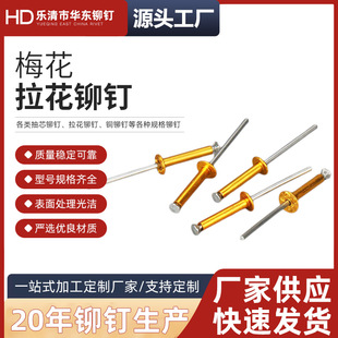 酒盒专用梅花抽芯拉花铆钉 梅花拉花铆钉 纸盒开花铝合金拉花铆钉