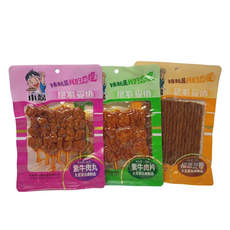 *小磊素牛羊肉片丸相思卷豆花麻辣串80g包装素肉辣条解馋休闲零