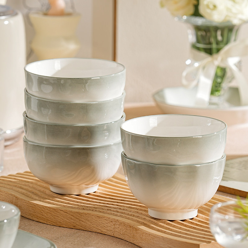 饭碗家用2025新款高颜值日式乔迁盘子碗套装釉下彩陶瓷餐具汤面碗,餐饮具,碗,淘宝优惠券,粉丝福利购,淘宝优惠卷