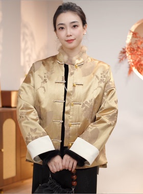 冬季新中式百搭加厚保暖立领高级气质外套 2832