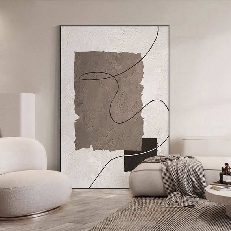 侘寂风抽象线条客厅装饰画大气沙发背景墙画现代简约玄关过道挂画,家居饰品,现代装饰画,淘宝优惠券,粉丝福利购,淘宝优惠卷