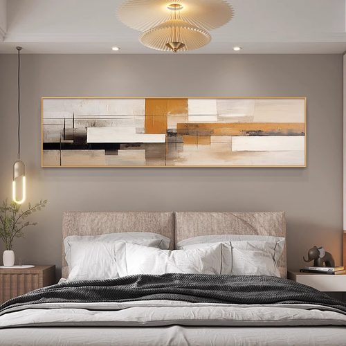 轻奢抽象艺术高级感卧室装饰画