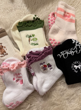 美国Pilates袜女秋冬款专业防滑瑜伽袜室内舞蹈棉袜舞蹈男地板袜