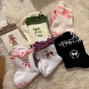 美国Pilates袜女秋冬款专业防滑瑜伽袜室内舞蹈棉袜舞蹈男地板袜