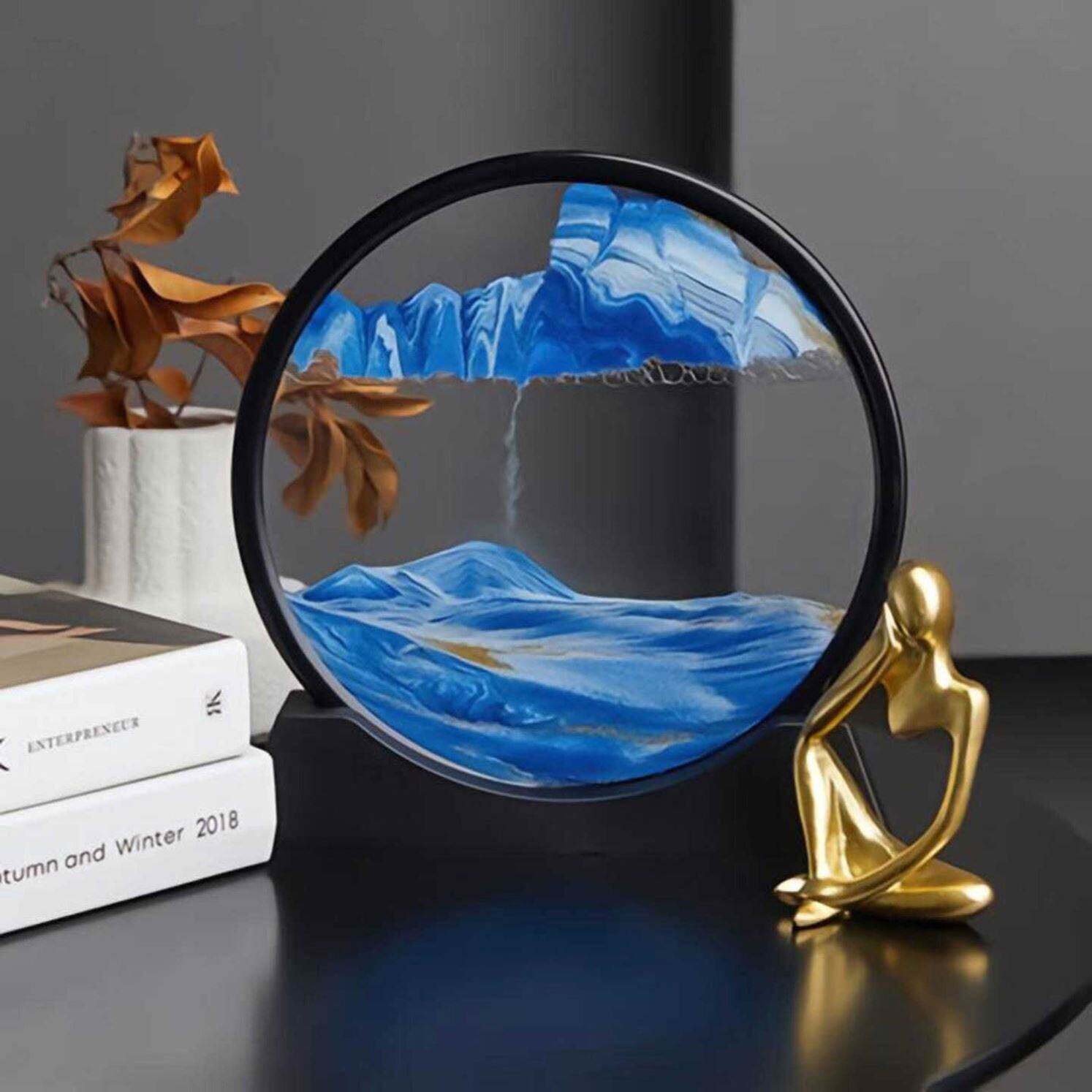*点击率3D流动沙画摆件创意家用办公室装饰品高级感设计时尚艺a3 - 实物图