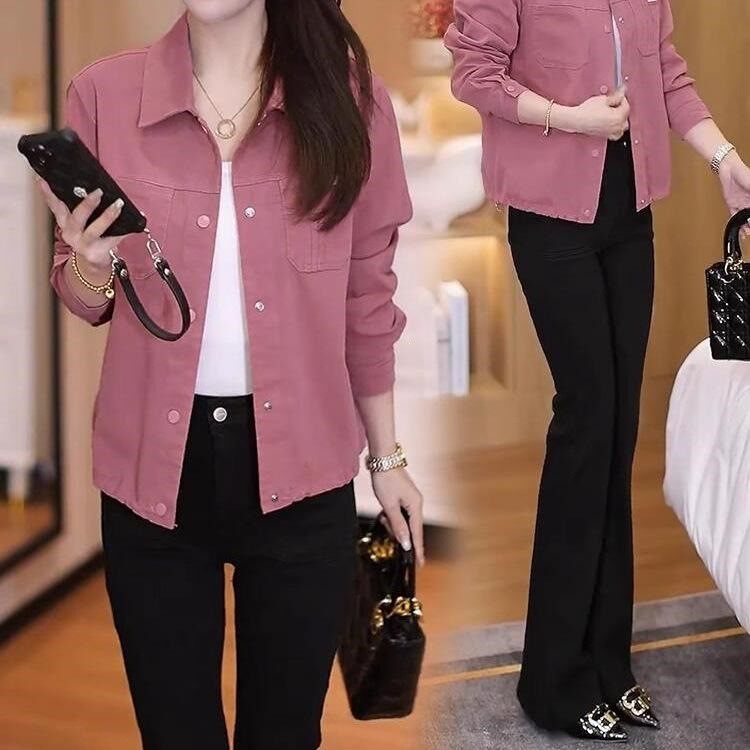 短款女春季新款洋气宽松显瘦小个子时尚百搭2026年出片漂亮衣服a7