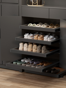 门厅壁脚反弹轨道拉出鞋 柜下 盘 滑轨在鞋 抽屉式