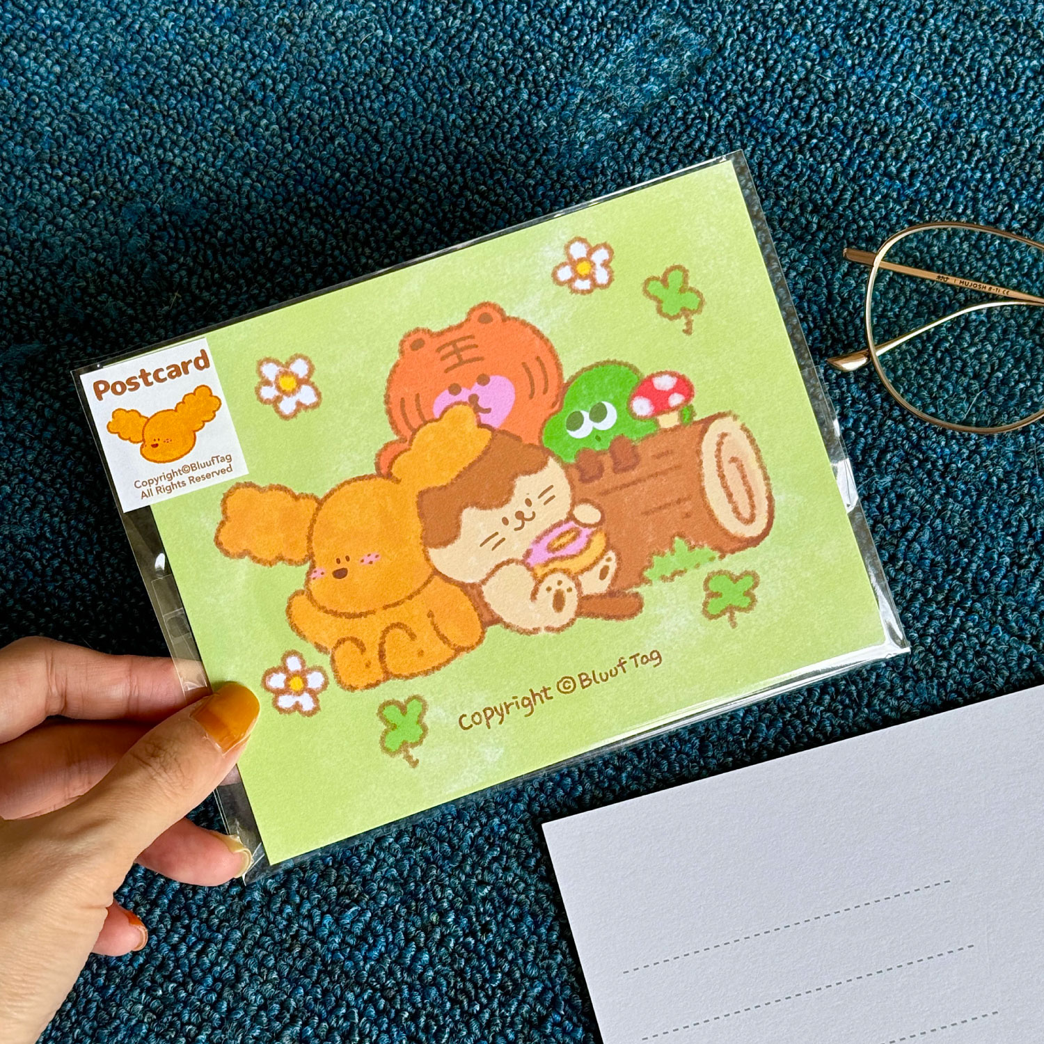 明信片BLUUFTAG原创插画可爱卡通