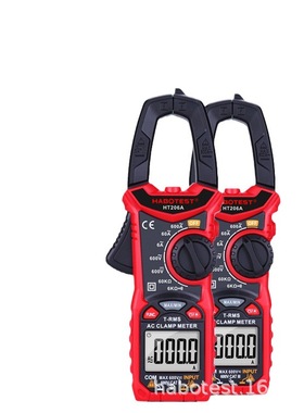跨境 华博HT206A钳形表万用表高精度数字电流表钳表交流表自动