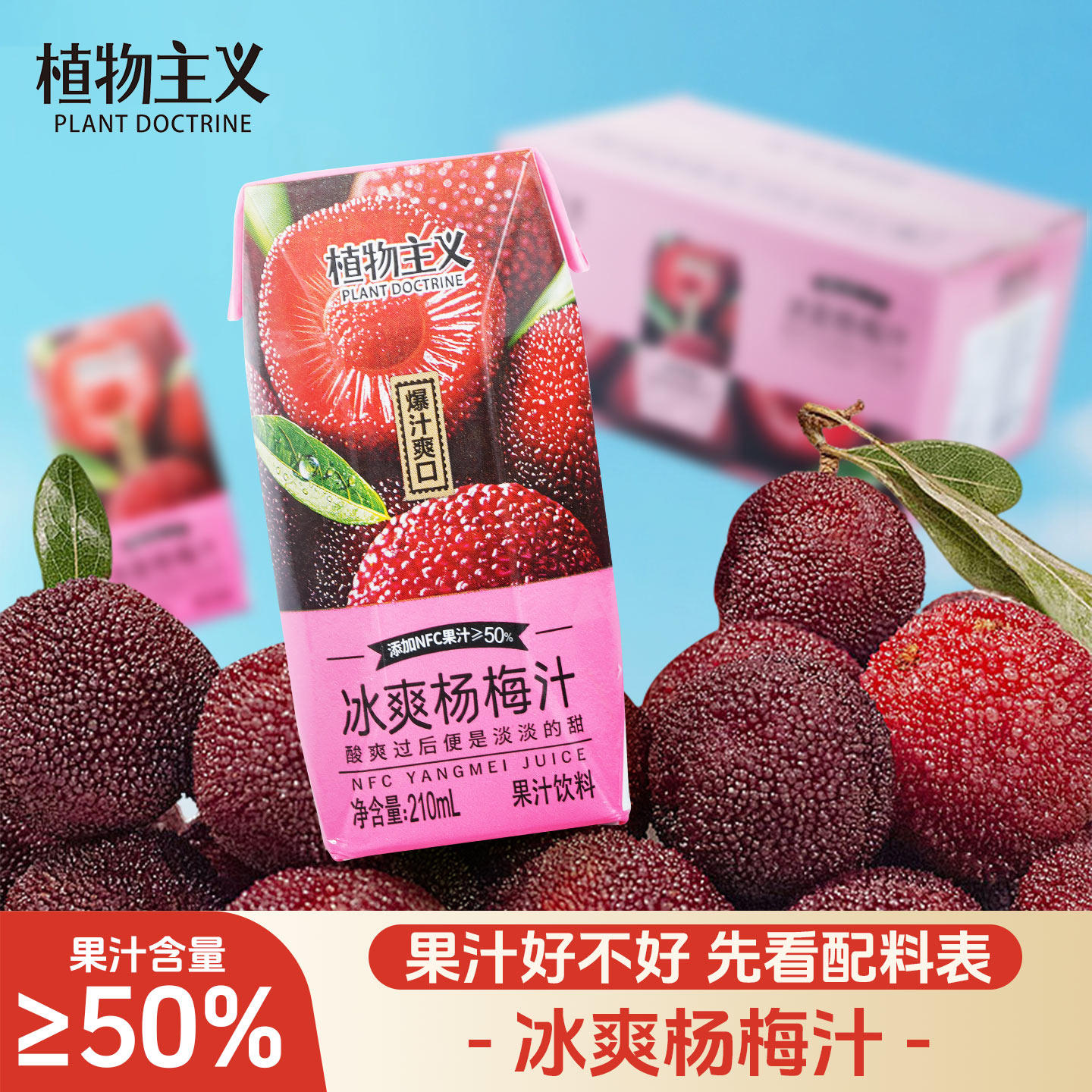 【多种口味可选】植物主义饮料苹果汁芭乐汁凤梨汁青柠汁饮品整箱