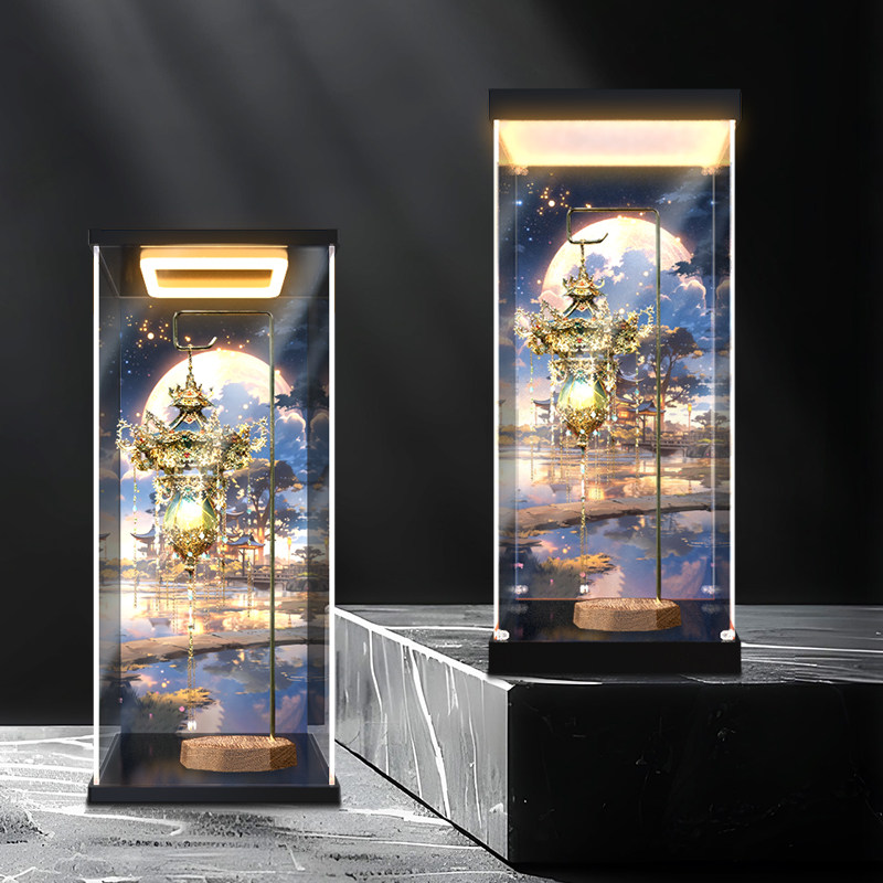贝格宝适用拼酷 白日提灯 万灵灯3D金属拼图模型亚克力防尘收纳盒图片