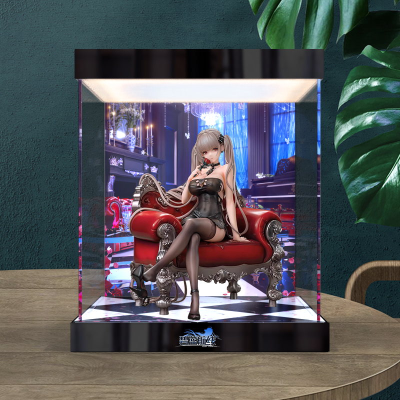 适用Myethos 碧蓝航线 可畏 玫色庆典手办模型柜灯箱灯箱款展示盒