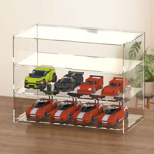 乐高speed展示盒赛车系列车库