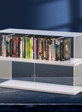 光盘储物柜透明盒子唱片架CD亚克力收纳创意展示架DVD光碟影片架