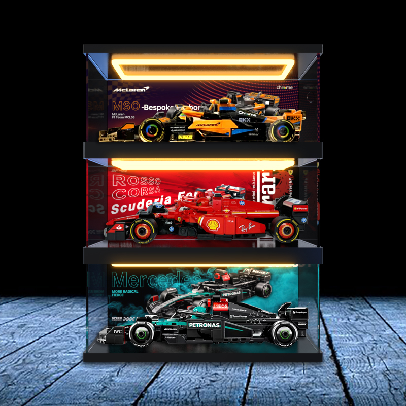 适用speed赛车系列F1展示盒77242 77244 77251透明收纳展示盒防尘