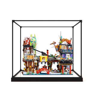 亚克力防尘罩适用乐高71799幻影忍者城市市集模型收纳盒展示盒