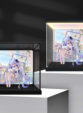 灯光亚克力收纳盒适用EUSUN 睡眠恶魔 诺诺丝 手办模型彩绘防尘罩