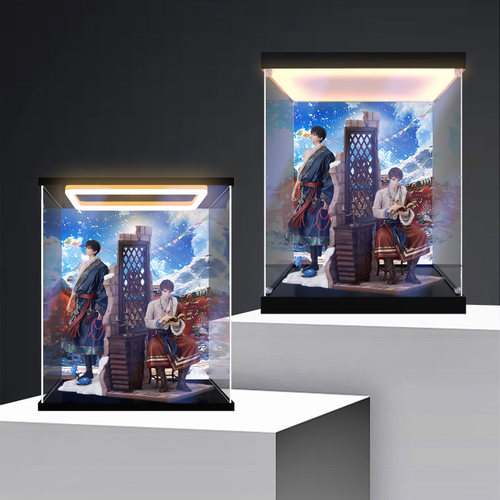 亚克力收纳盒适用良笑塑美 盗墓笔记 吴邪张起灵 新雪旧梦手办