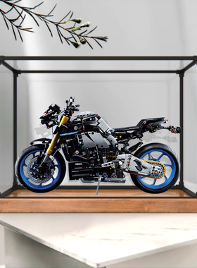 亚克力展示盒适用乐高42159雅马哈MT-10SP摩托车模型合金框收纳盒