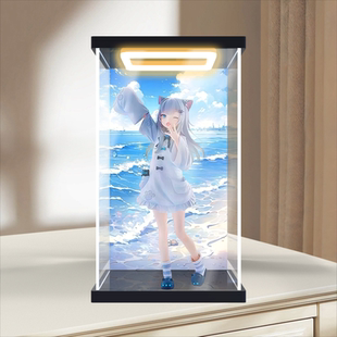 贝格宝适用FuRyu  Nachoneko猫娘 景品手办摆件亚克力灯光收纳盒