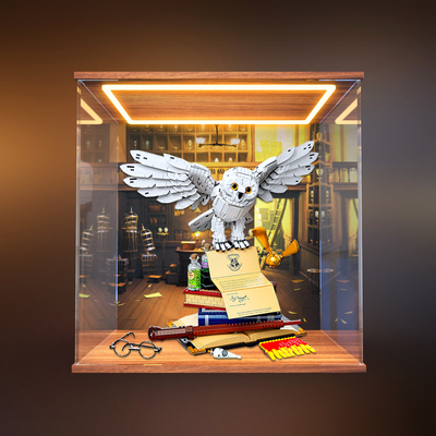 适用 乐高76391霍格沃茨海德薇哈利波特模型回灯型亚克力展示盒