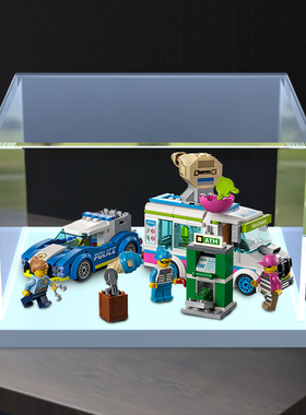 亚克力乐高60314 追击冰淇淋车适用模型拼装防尘透明展示收纳盒